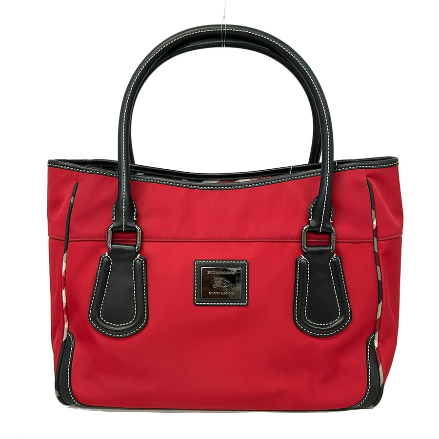 Burberry Blue Label Tote Bag Red Black