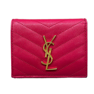Saint Laurent Paris Pink Gold Leather