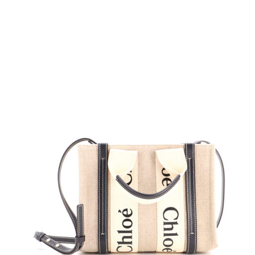 Chloe Woody Tote Canvas With Leather