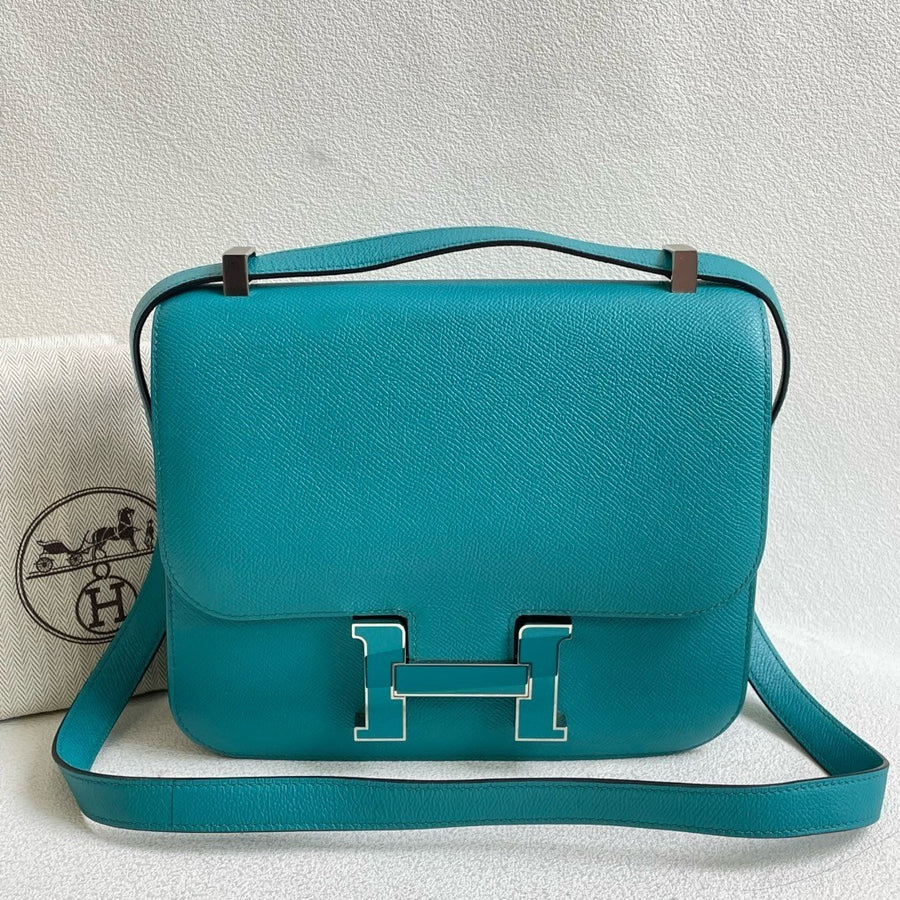 Hermès Constance 24 Turquoise Epsom