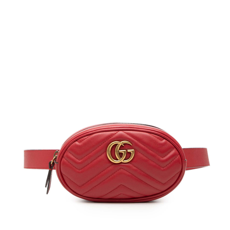 Gucci Gg Marmont Matelasse Calfskin Belt