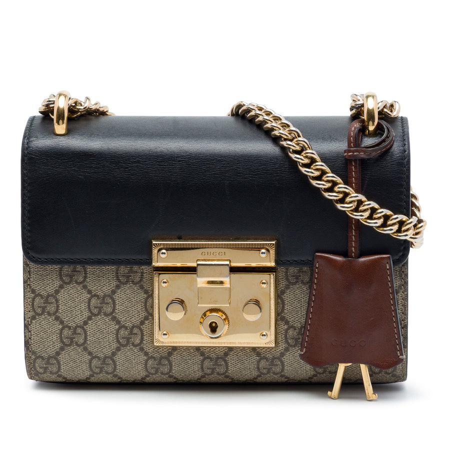 Gucci Small Gg Supreme Padlock Crossbody