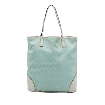 Gucci Gg Canvas Tote Pre-Loved Aqua