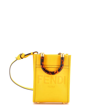 Fendi Sunshine Shopper Tote Leather Mini