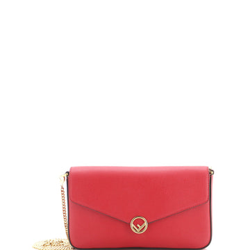 F Is Fendi Envelope Chain Clutch Leather