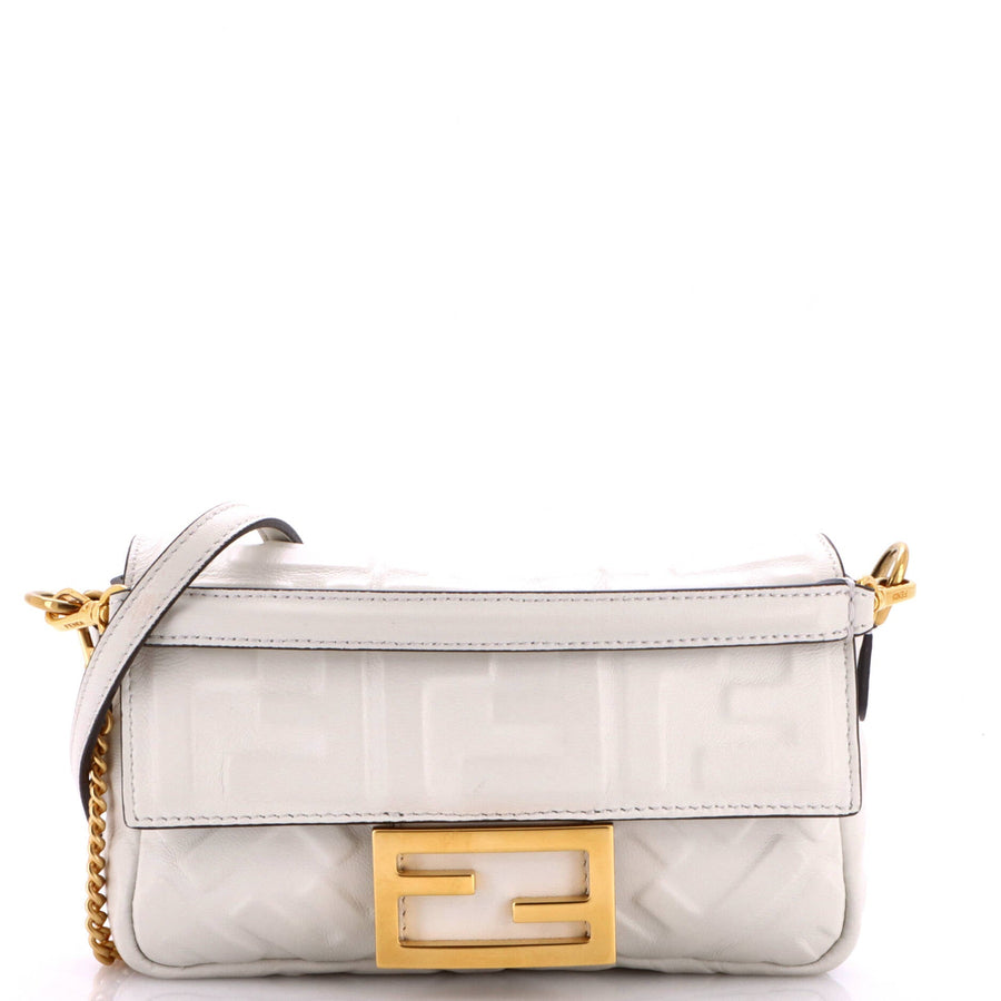 Fendi Baguette Nm Bag Zucca Embossed