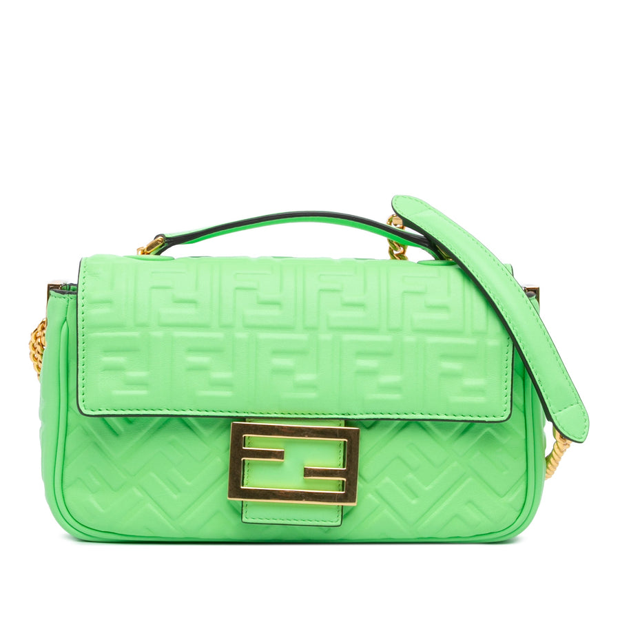 Fendi Midi Baguette Chain Bag Zucca