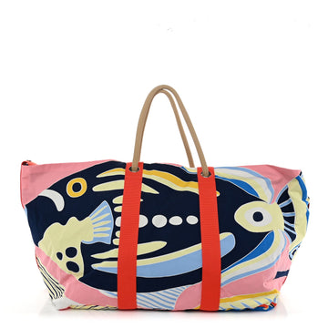 Hermes Cotton Traffic Jam Beach Bag
