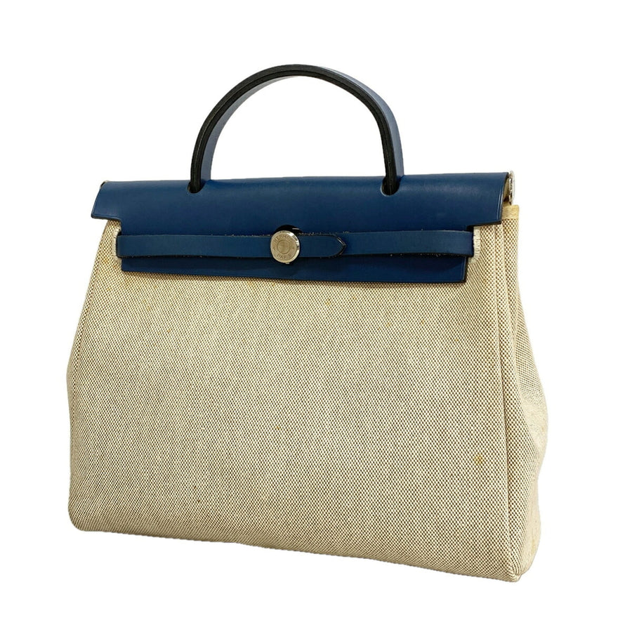 Hermes Herbag Toile And Leather Pm