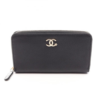 Chanel Coco Mark Zip Around Long Wallet