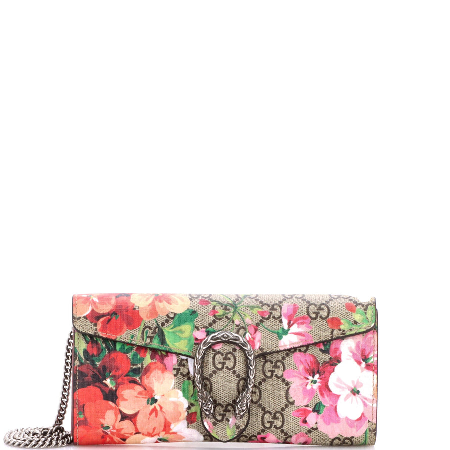 Gucci Dionysus Chain Wallet Blooms Print