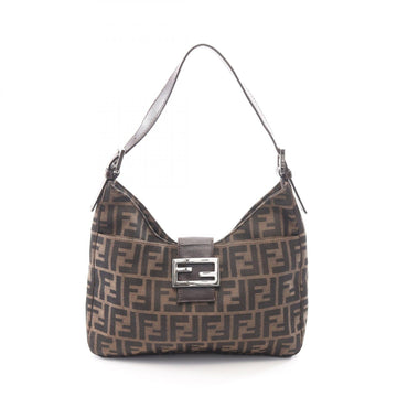 Fendi Shoulder Handbag Canvas Leather
