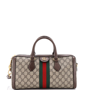 Gucci Ophidia Boston Bag Gg Coated