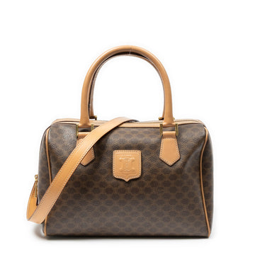 Celine Boston Bag Triomphe Coated Canvas