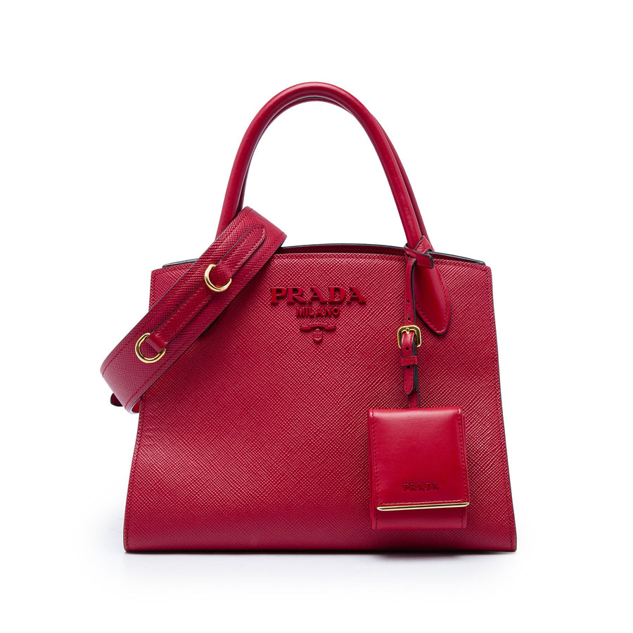 Prada Monochrome Tote Saffiano With City
