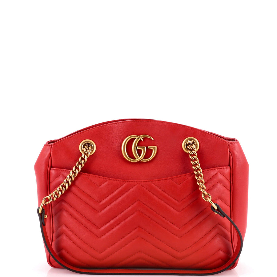 Gucci Gg Marmont Chain Tote Matelasse