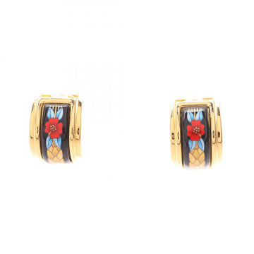 Hermes Emaille Clip Earring Gold Plated