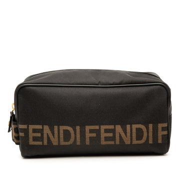 Fendi Nylon Logo Toiletry Pouch Pre-