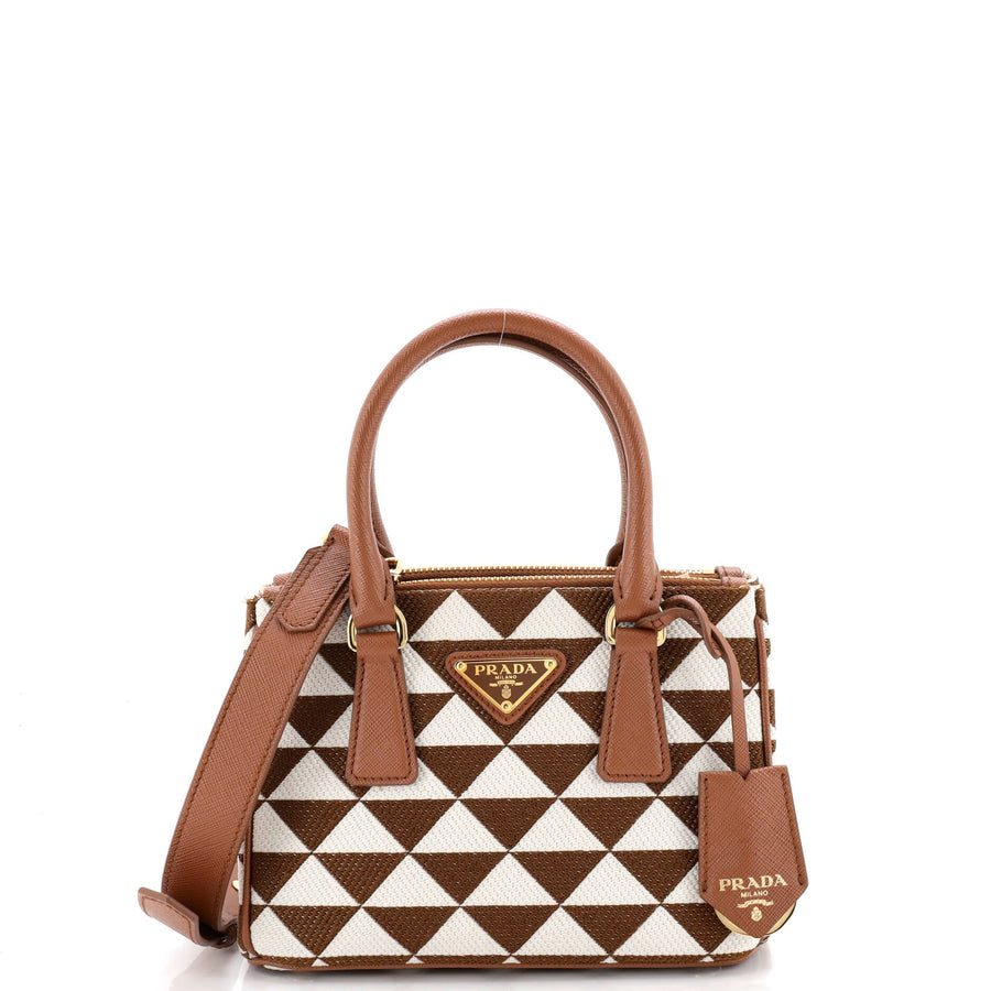 Prada Galleria Double Zip Tote Printed