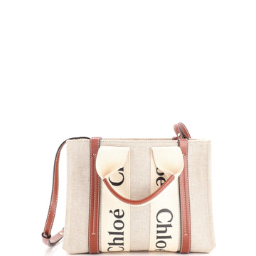 Chloe Woody Convertible Tote Canvas With