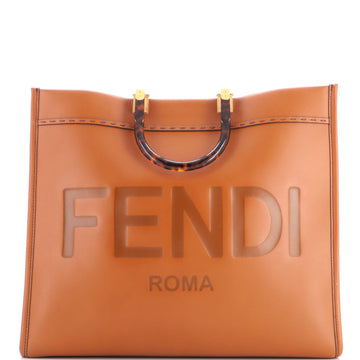 Fendi Sunshine Shopper Tote Leather