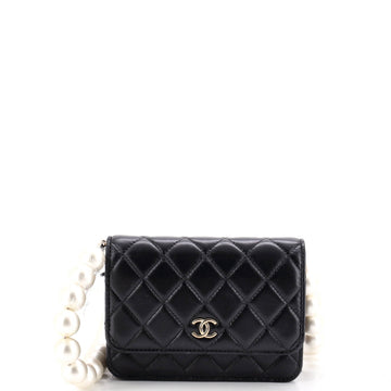 Chanel Pearl Strap Cc Wallet On Chain