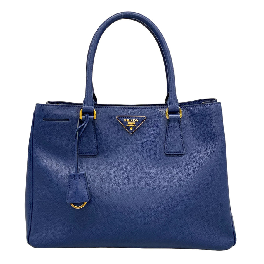 Prada Galleria Medium Bag Blue Leather