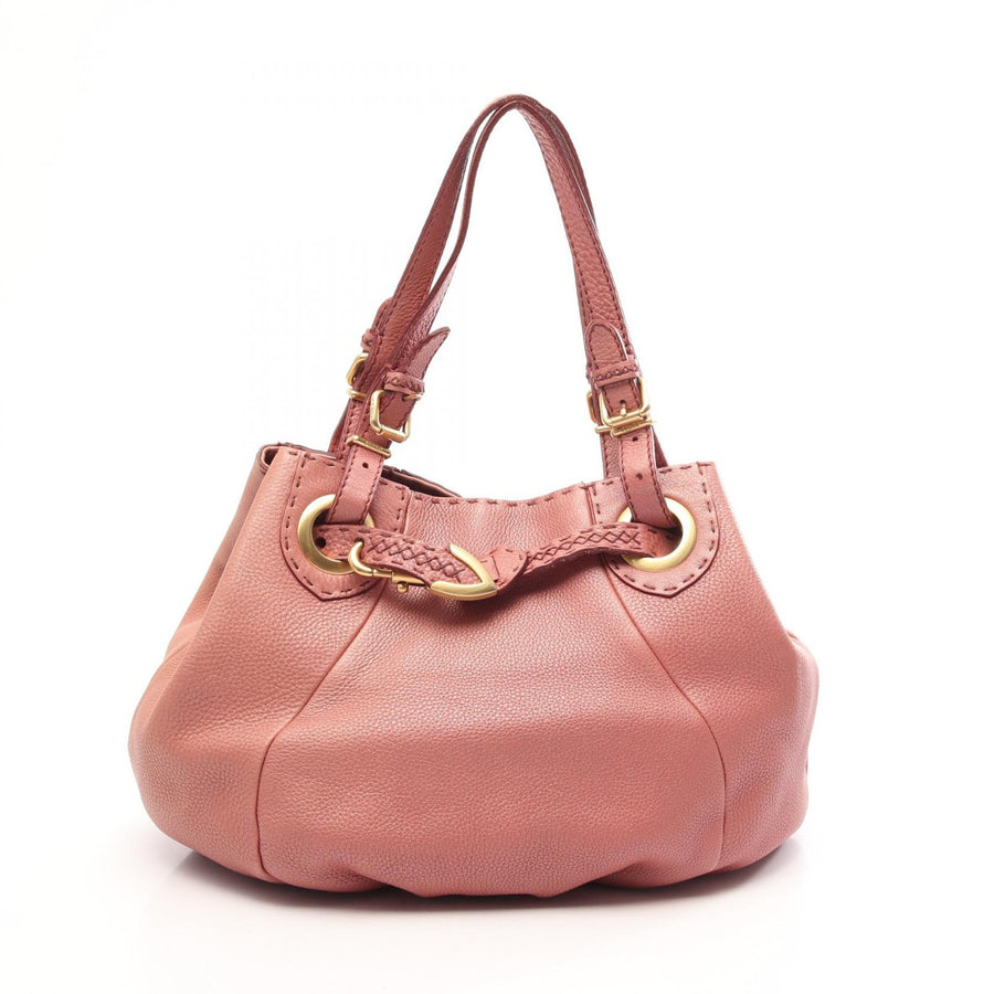 Fendi Selleria Shoulder Tote Bag Leather