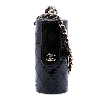 Chanel Cc Quilted Patent Lipstick Case
