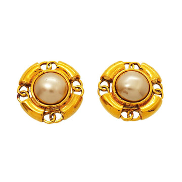 Chanel Cc Logo Clip-On Earrings Metal