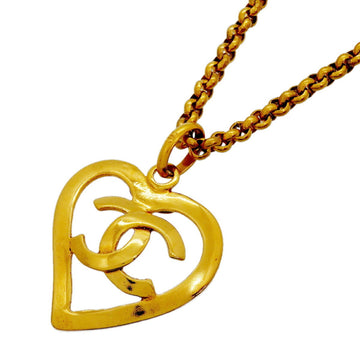 Chanel Cc Logo Heart Pendant Necklace