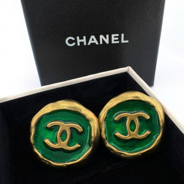 Chanel Cc Logo Clip-On Earrings Metal