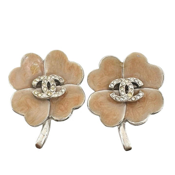 Chanel Cc Logo Clover Clip-On Earrings