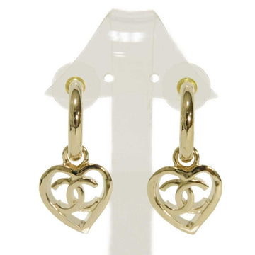 Chanel Cc Logo Stud Hoop Earrings Metal