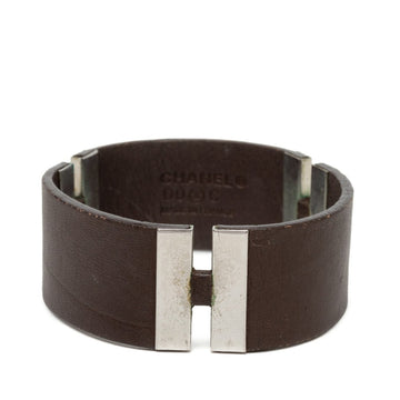 Chanel Bracelet Leather And Metal Brown