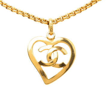 Chanel Cc Logo Chain Heart Pendant