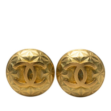 Chanel Cc Logo Clip-On Earrings Metal