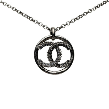 Chanel Cc Logo Pendant Necklace Metal