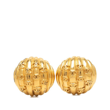 Chanel Cc Logo Clip-On Earrings Metal