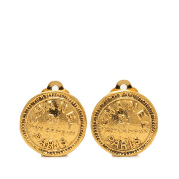 Chanel Clip-On Earrings Gold-
