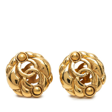 Chanel Cc Logo Clip-On Earrings Metal