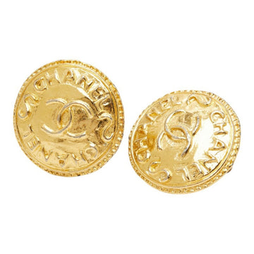 Chanel Cc Logo Round Clip-On Earrings