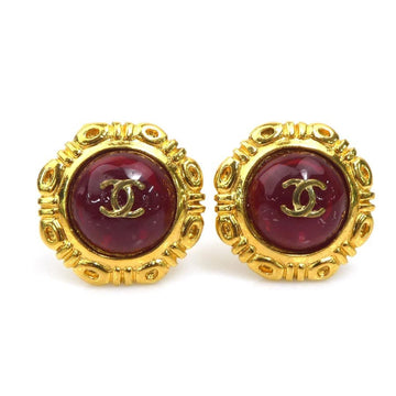 Chanel Cc Logo Clip-On Earrings Gold-