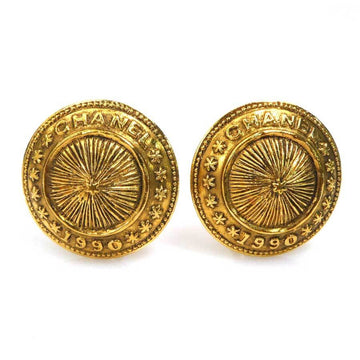 Chanel Clip-On Earrings Gold-