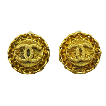 Chanel Cc Logo Clip-On Earrings Metal