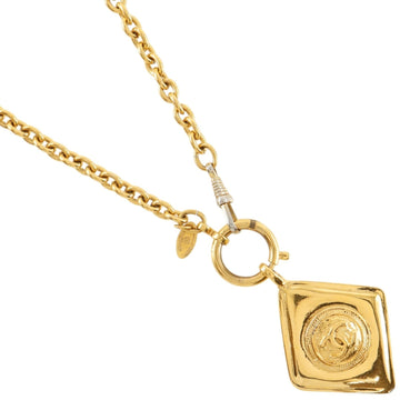 Chanel Cc Logo Pendant Necklace Metal