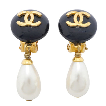 Chanel Cc Logo Clip-On Earrings Metal