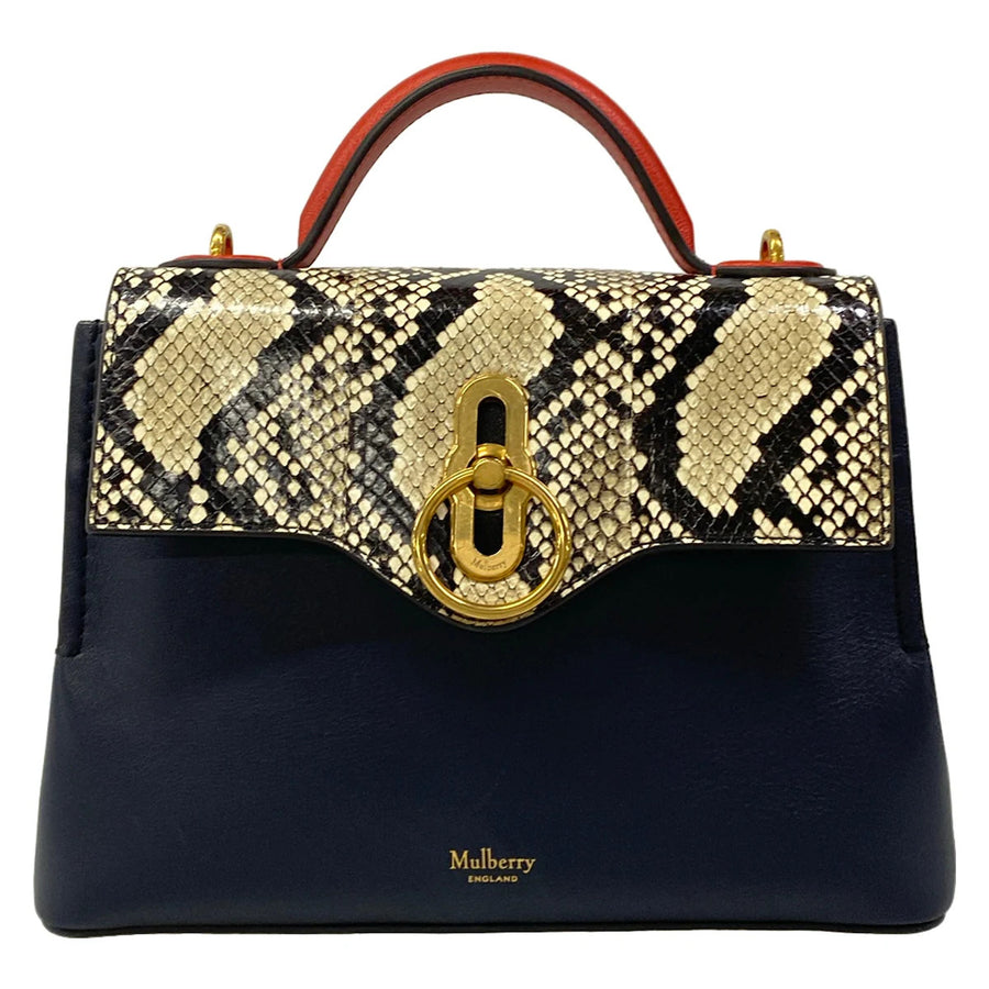 Mulberry Mini Seaton Black Cream Red
