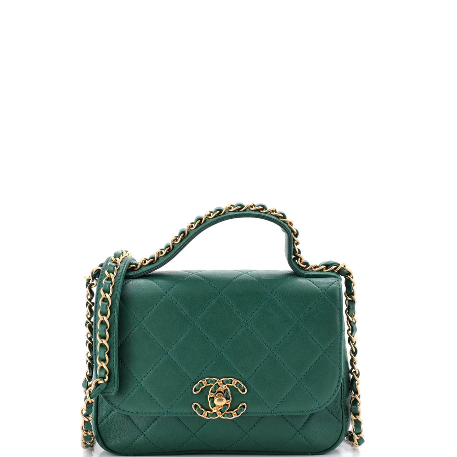 Chanel Chain Infinity Top Handle Bag