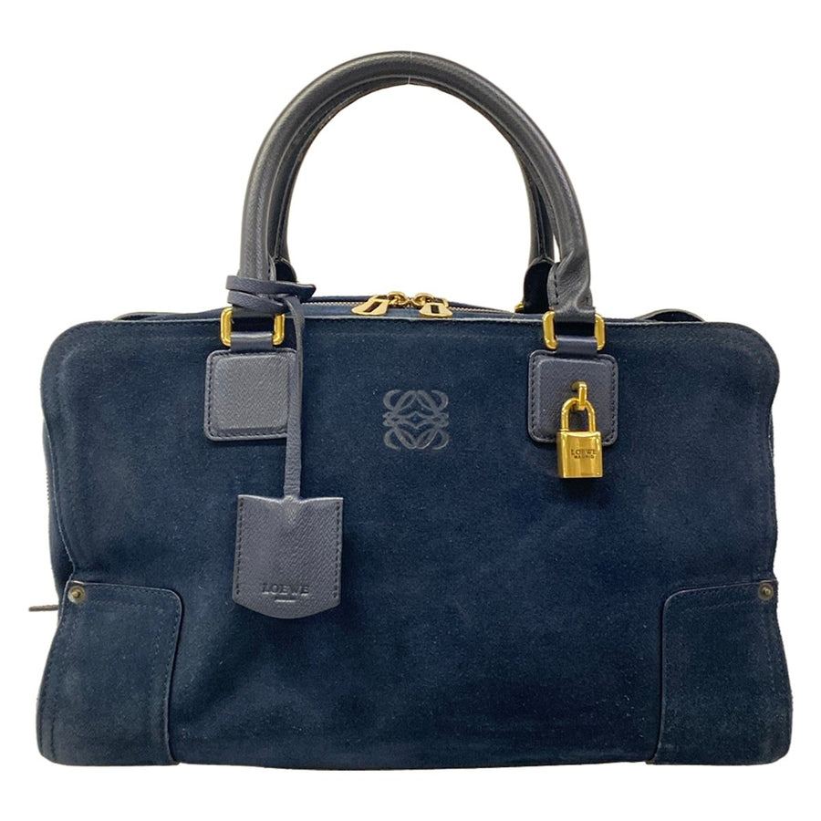 Loewe Amazona 36 Navy Suede Leather